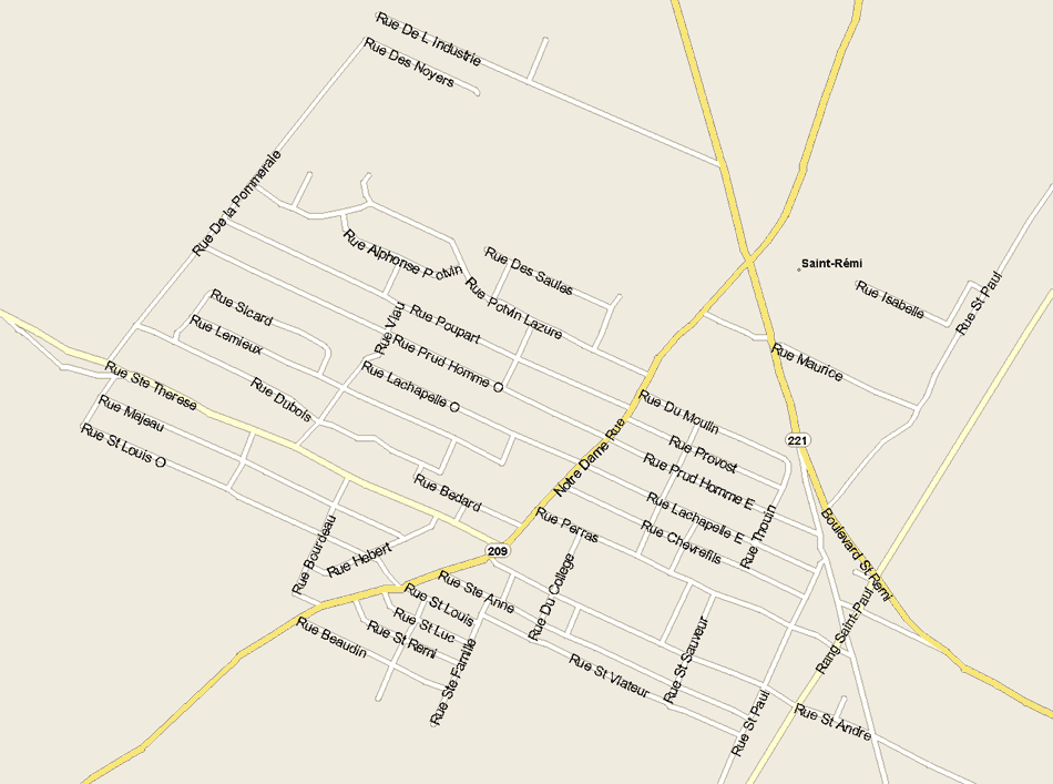 Saint Remi Map, Quebec