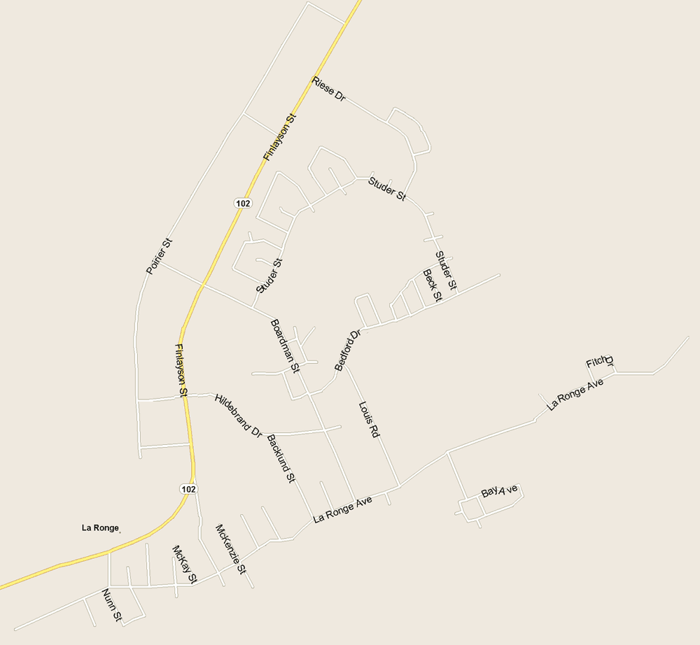 La Ronge Map, Saskatchewan