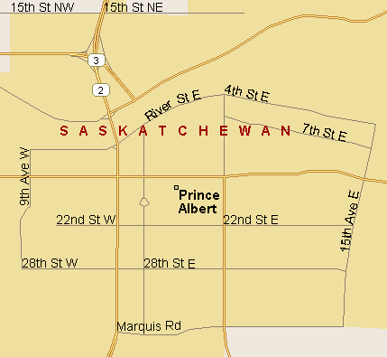 Prince Albert Map (Region), Saskatchewan