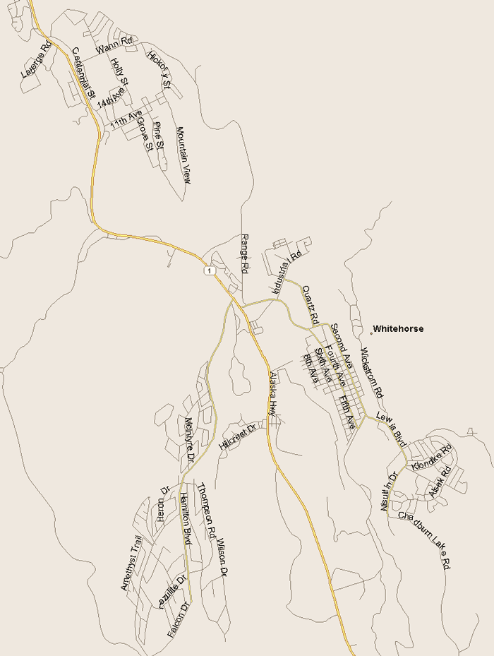 Whitehorse Map, Yukon