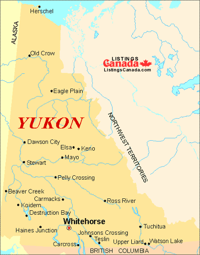 map of yukon