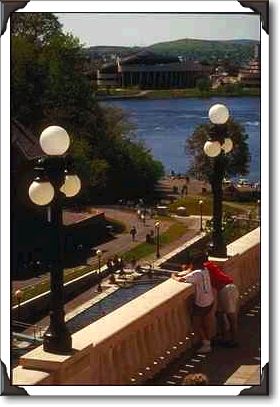 Promenade overlooking Rideau Canal and Ottawa River
