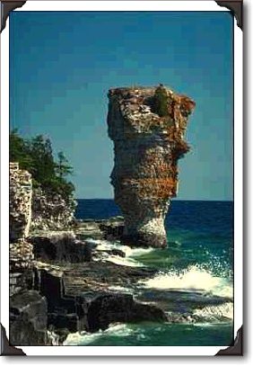 Sea stack, Flowerpot Island, Bruce Peninsula, Ontario