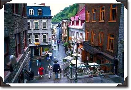 Street in the old town, Quebec City, Quebec