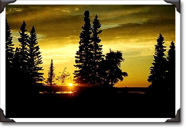 A beautiful sunset over Lower Fishing Lake located in the Narrow Hills Provincial Park on the Hanson Lake Road in Northern Saskatchewan