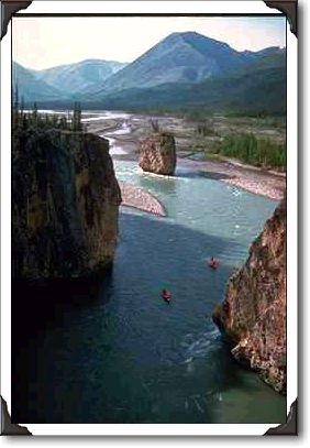 Canoeists, Mountain River, Northwest Territories