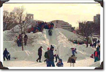 Ice slides, Jacques Cartier Park, Hull, Quebec