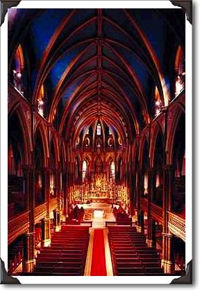 Naves and sanctuary, Notre-Dame Cathedral, Ottawa, Ontario