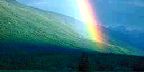 Rainbow at Rabbitkettle Lake, Northwest Territories