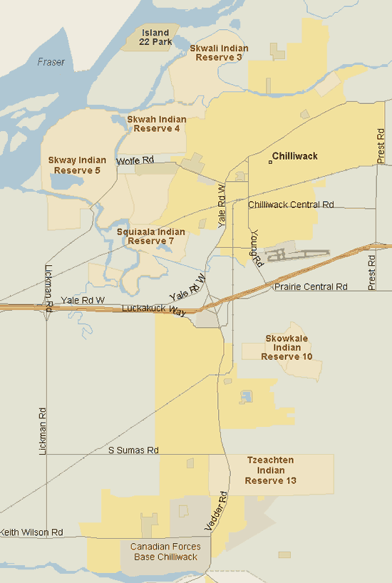 Chilliwack Map (Region), British Columbia