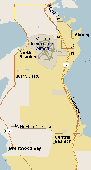 Saanich Map (Region), British Columbia