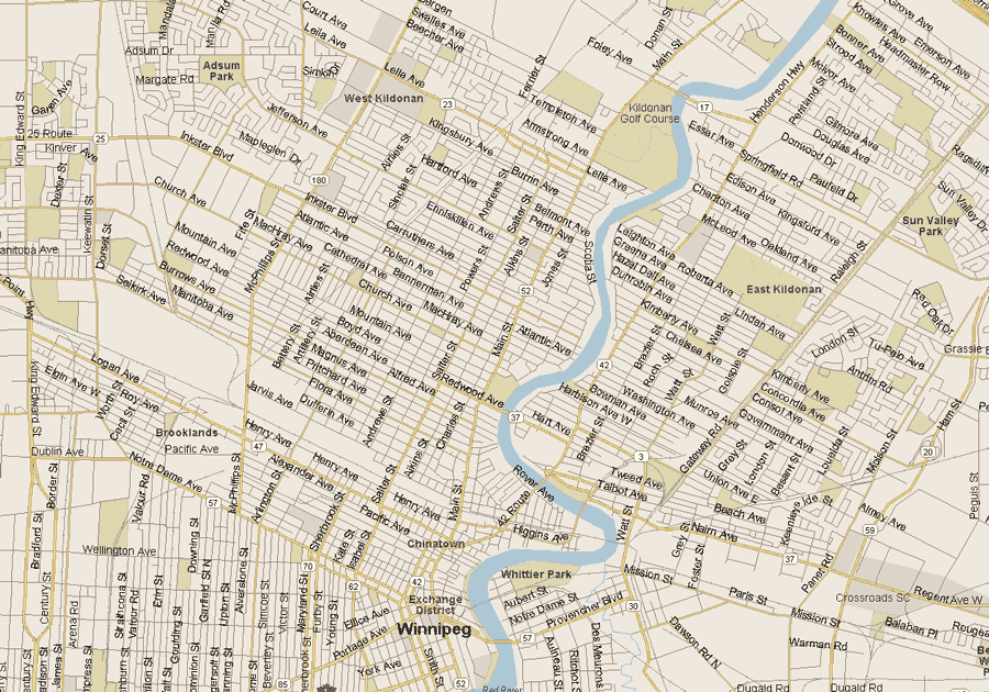 Winnipeg Map (North), Manitoba