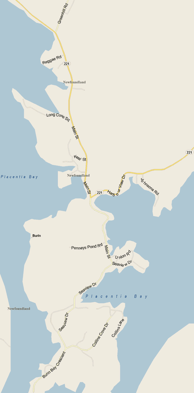Burin Map, Newfoundland