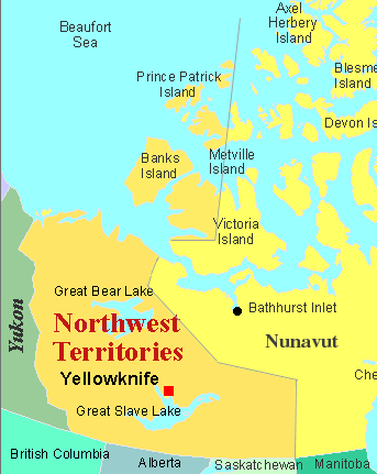 North West Territories Map