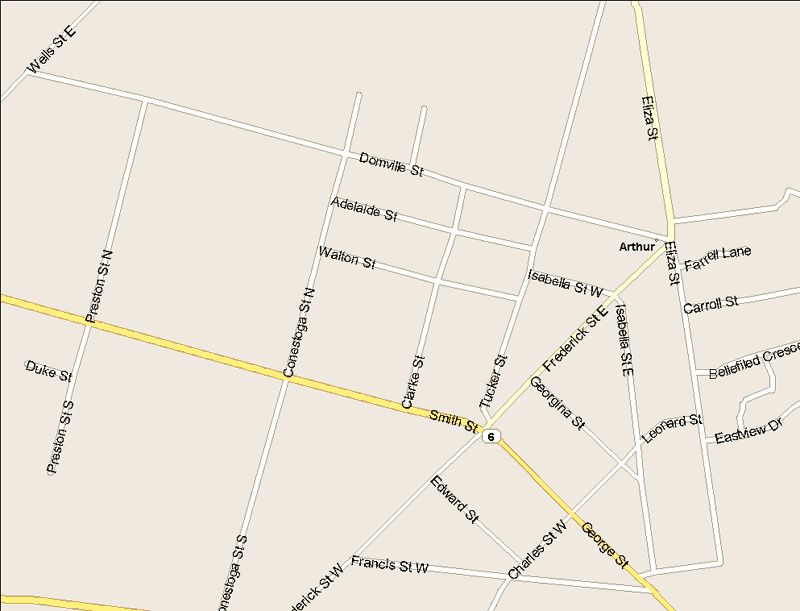 Arthur Map, Ontario