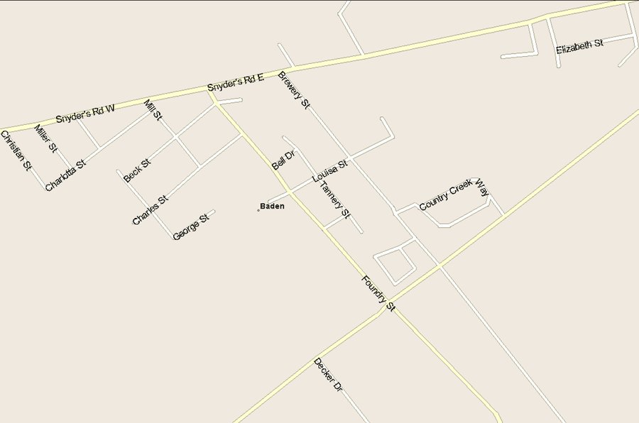 Baden Map, Ontario