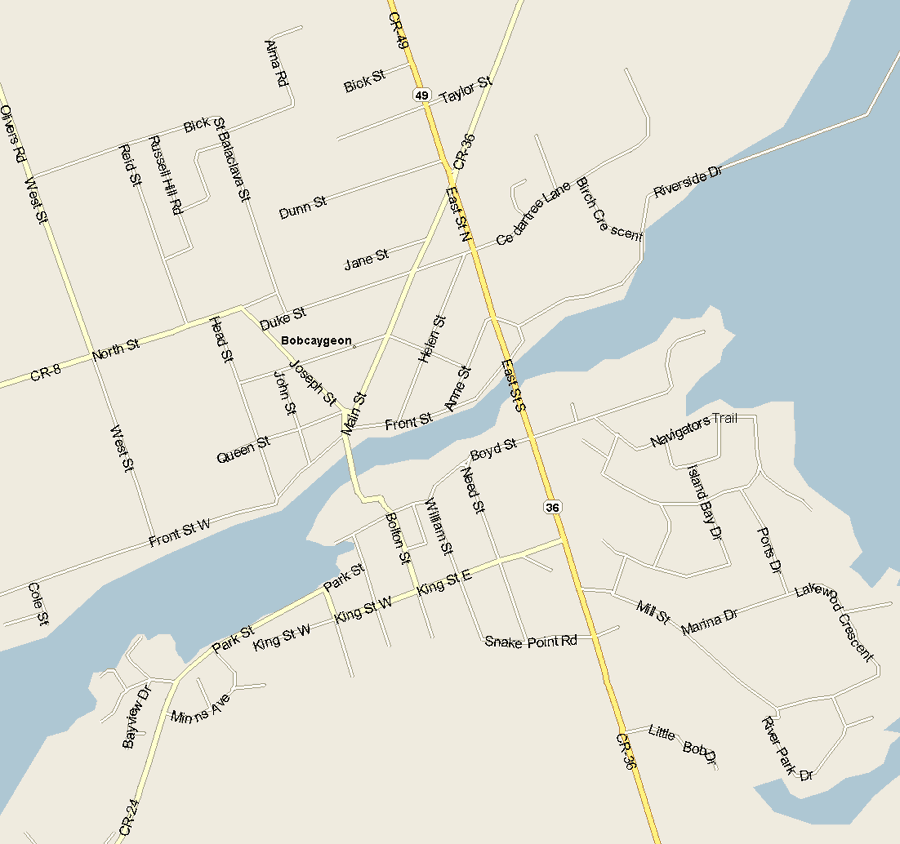 Bobcaygeon Map, Ontario
