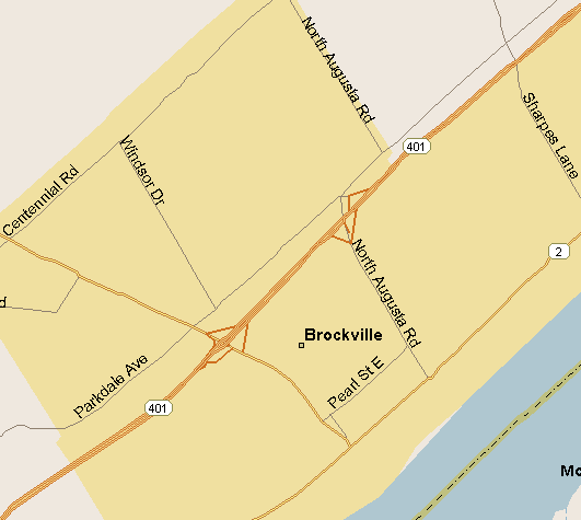 Brockville Map (Region), Ontario