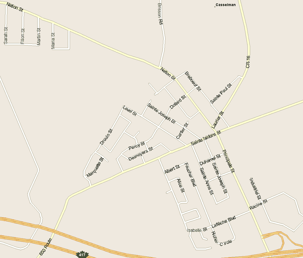 Casselman Map, Ontario