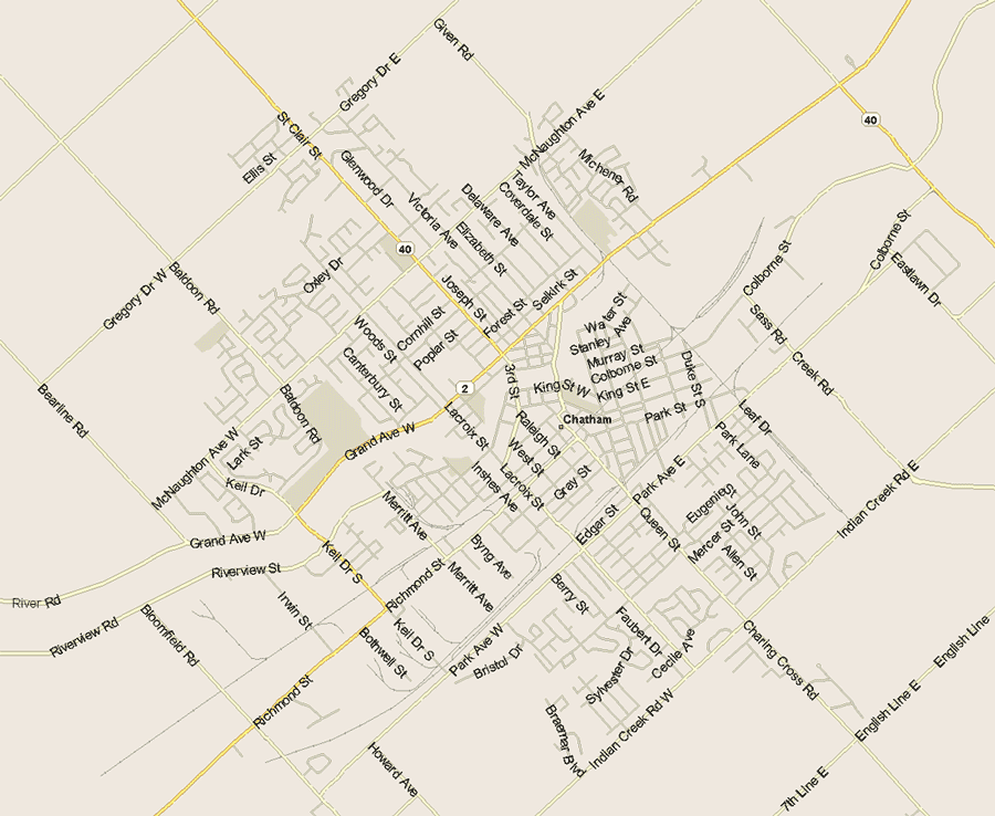 Chatham Map, Ontario