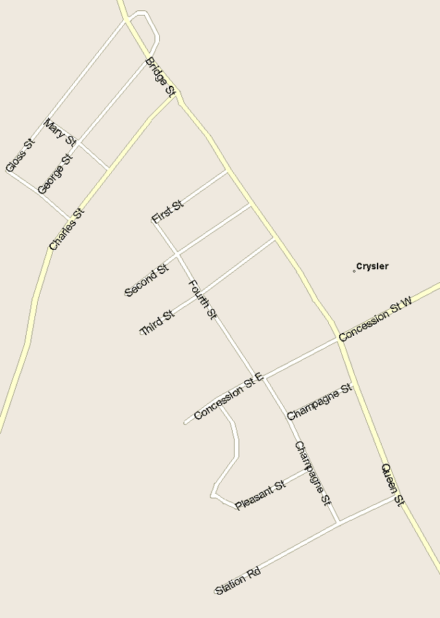 Crysler Map, Ontario