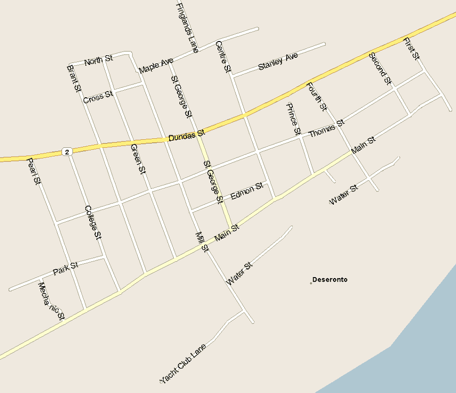Deseronto Map, Ontario