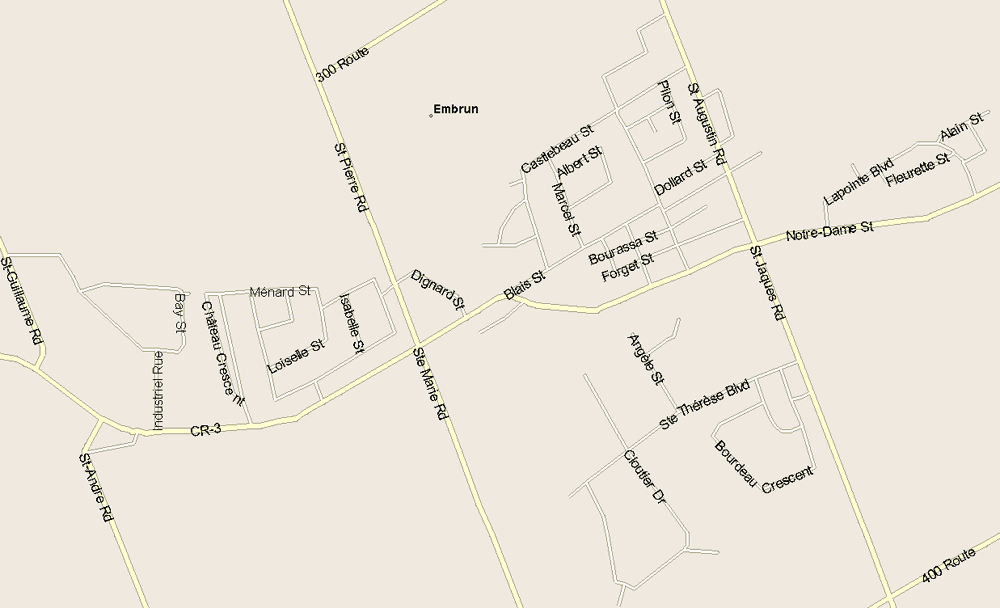 Embrun Map, Ontario