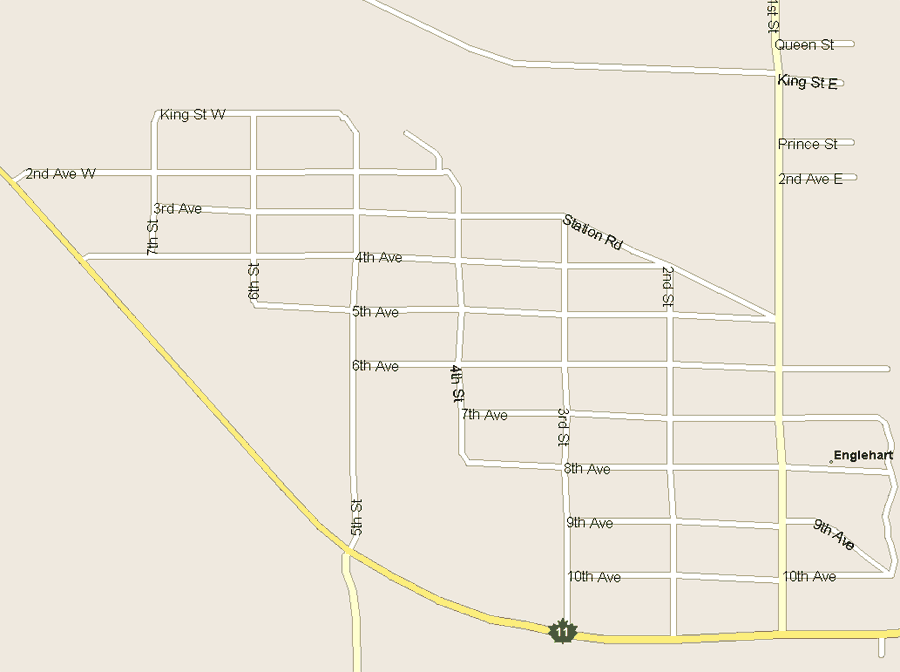 Englehart Map, Ontario
