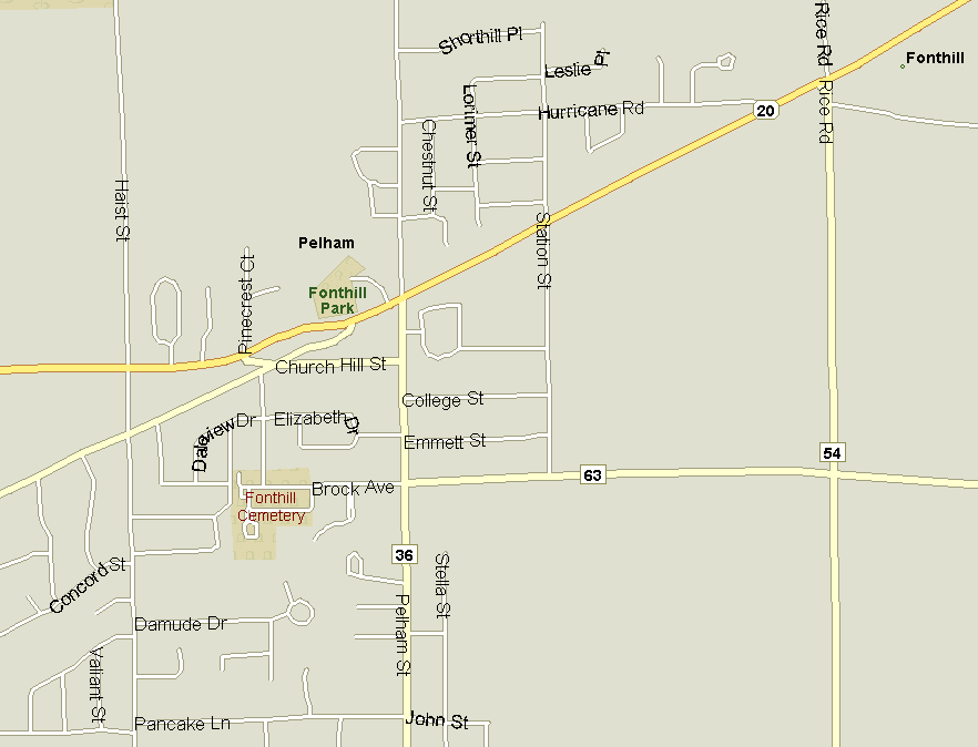 Fonthill Map, Ontario
