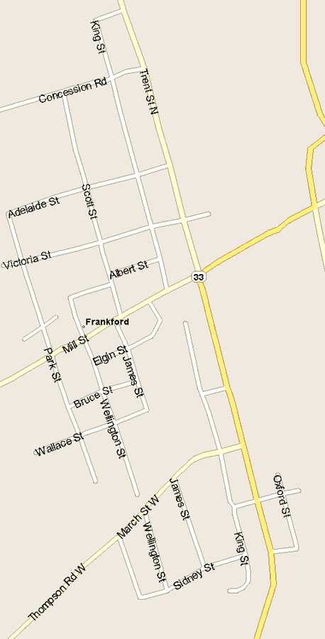 Frankford Map, Ontario