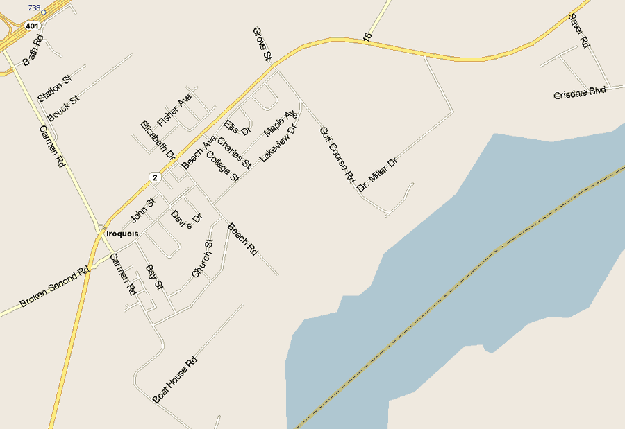 Iroquois Map, Ontario