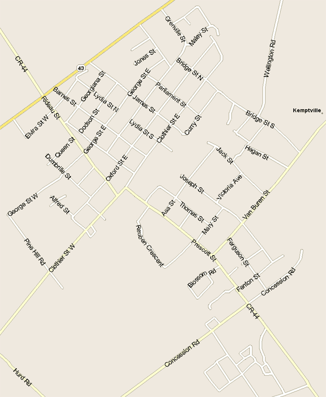 Kemptville Map, Ontario