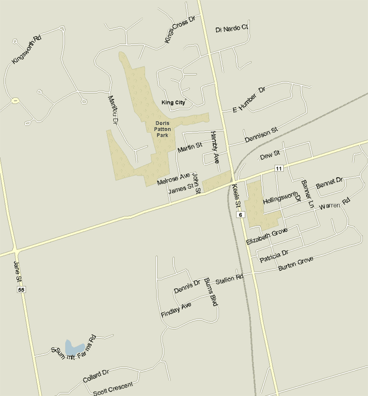 King Map (City), Ontario