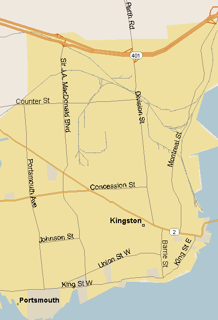 Kingston Map (Region), Ontario
