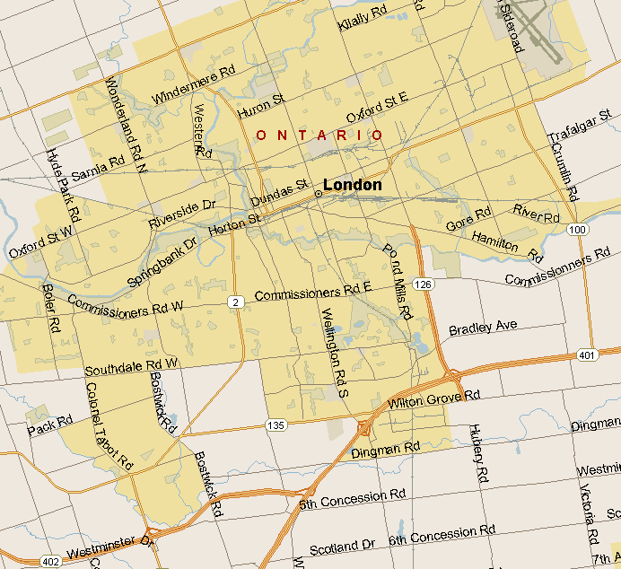 London Map (Region), Ontario