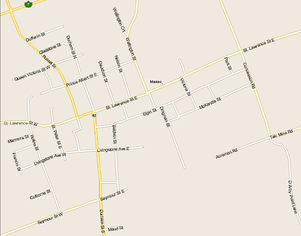 Madoc Map, Ontario