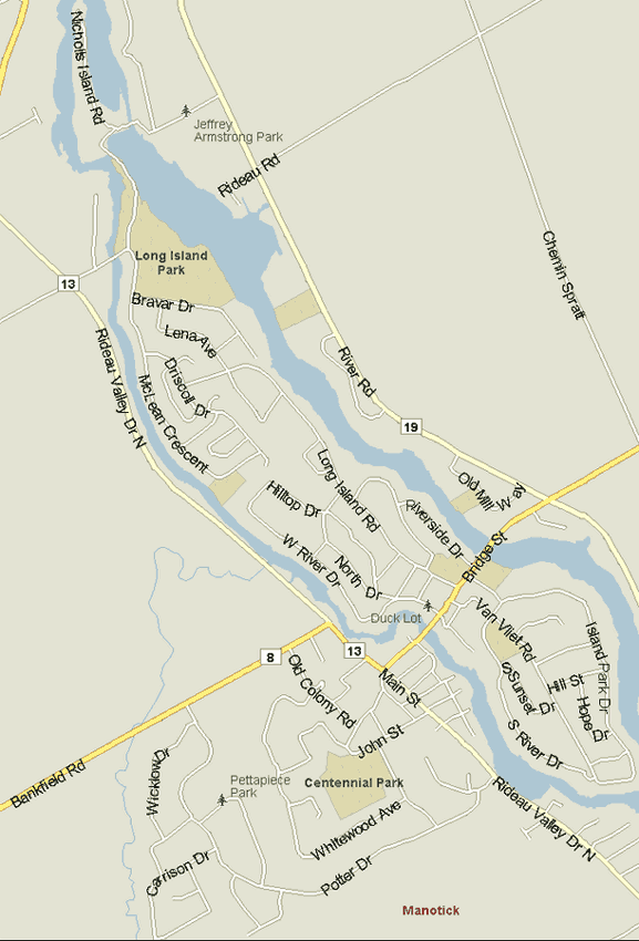 Manotick Map, Ontario