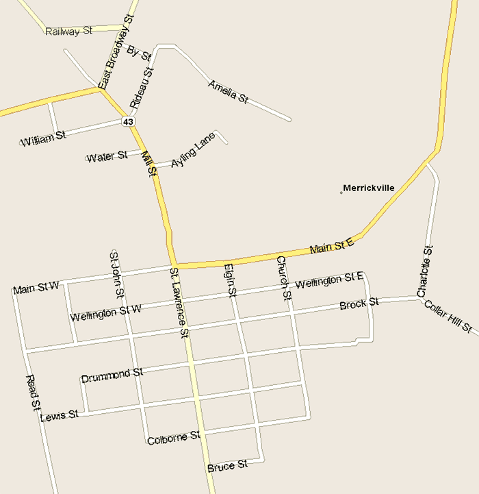 Merrickville Map, Ontario