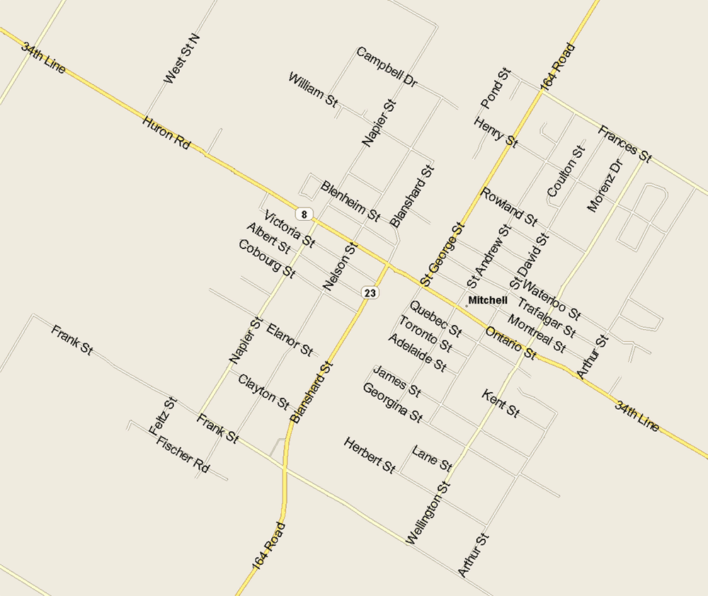 Mitchell Map, Ontario