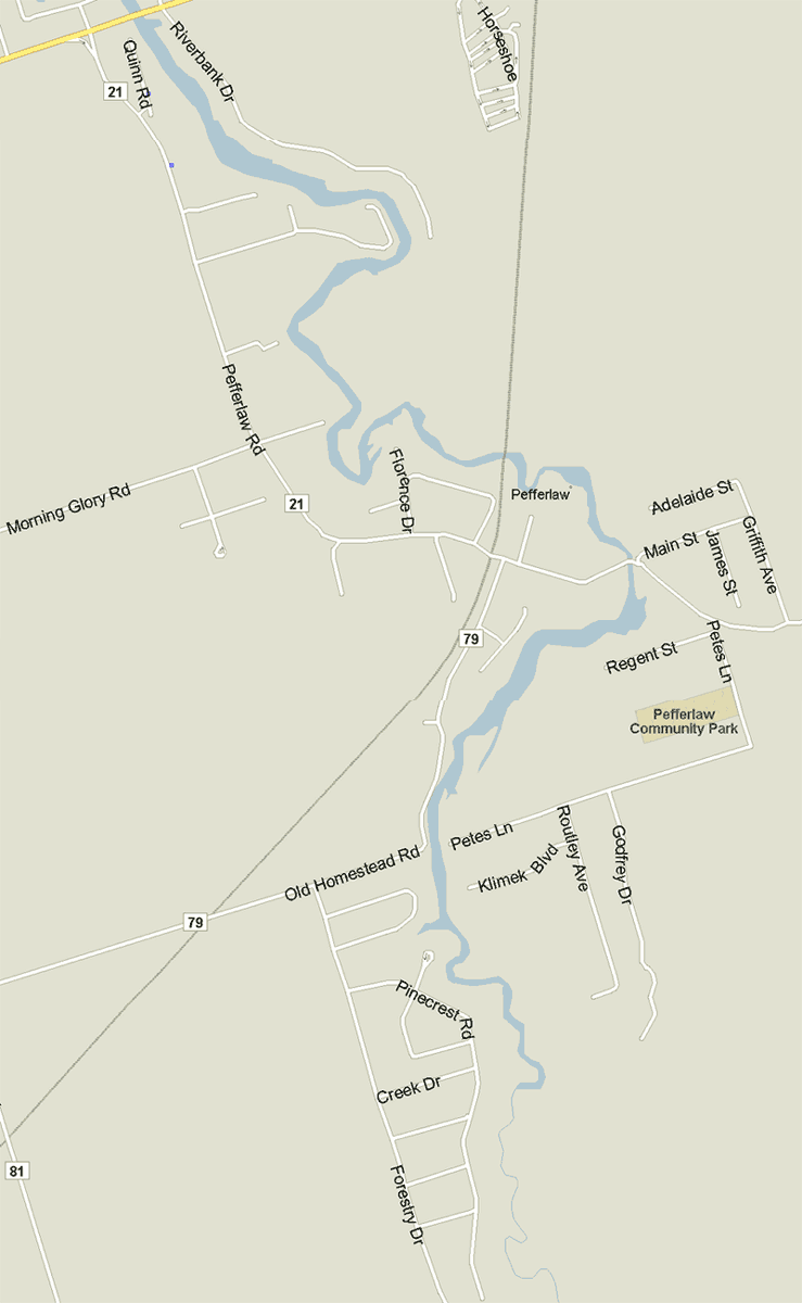 Pefferlaw Map, Ontario