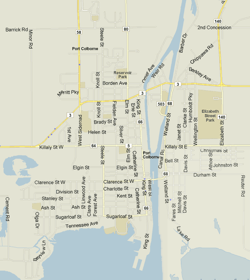 Port Colborne Map, Ontario