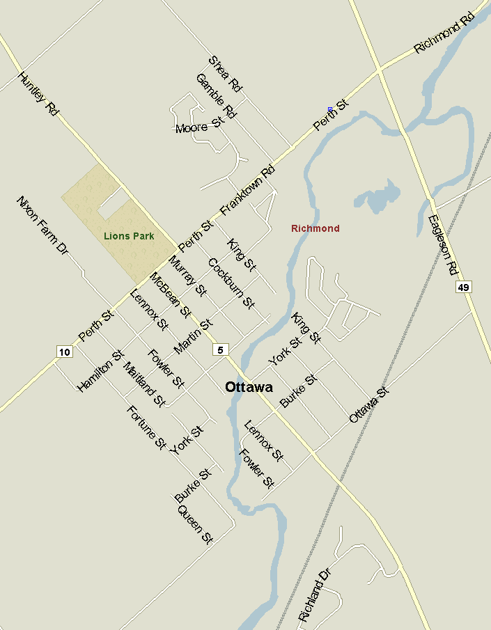 Richmond Map, Ontario
