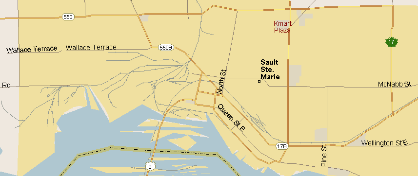 Sault Ste Marie Map (Region), Ontario