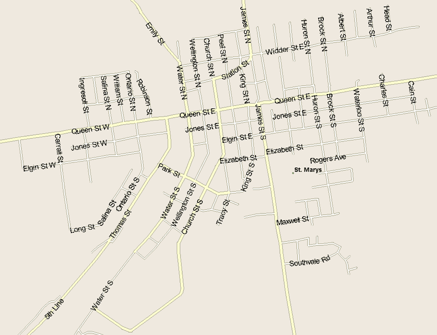 Saint Marys Map, Ontario