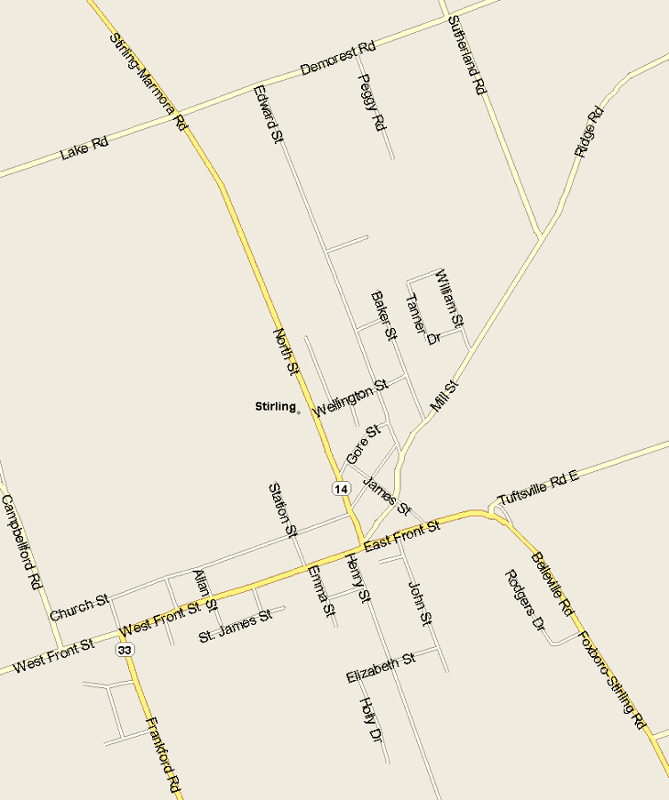 Stirling Map, Ontario
