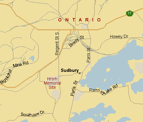 Sudbury Map (Region), Ontario