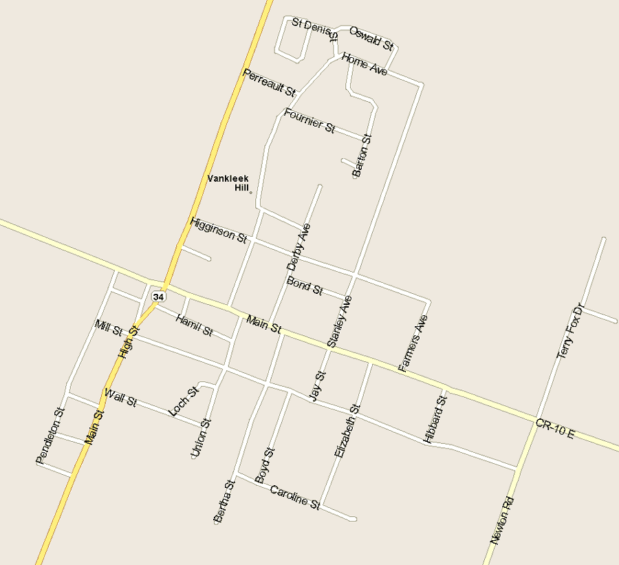 Vankleek Hill Map, Ontario