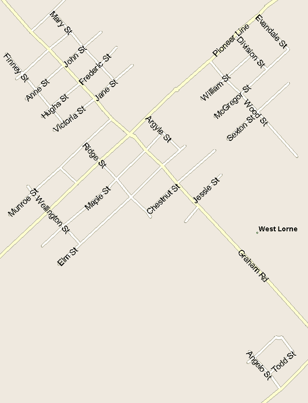 West Lorne Map, Ontario