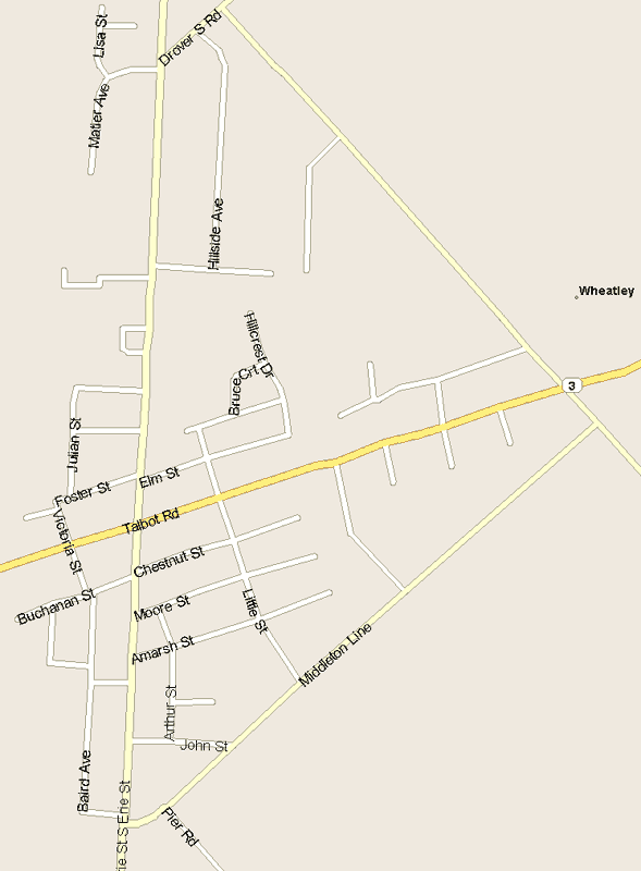 Wheatley Map, Ontario