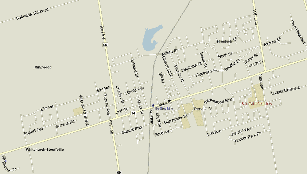Whitchurch Stouffville Map, Ontario